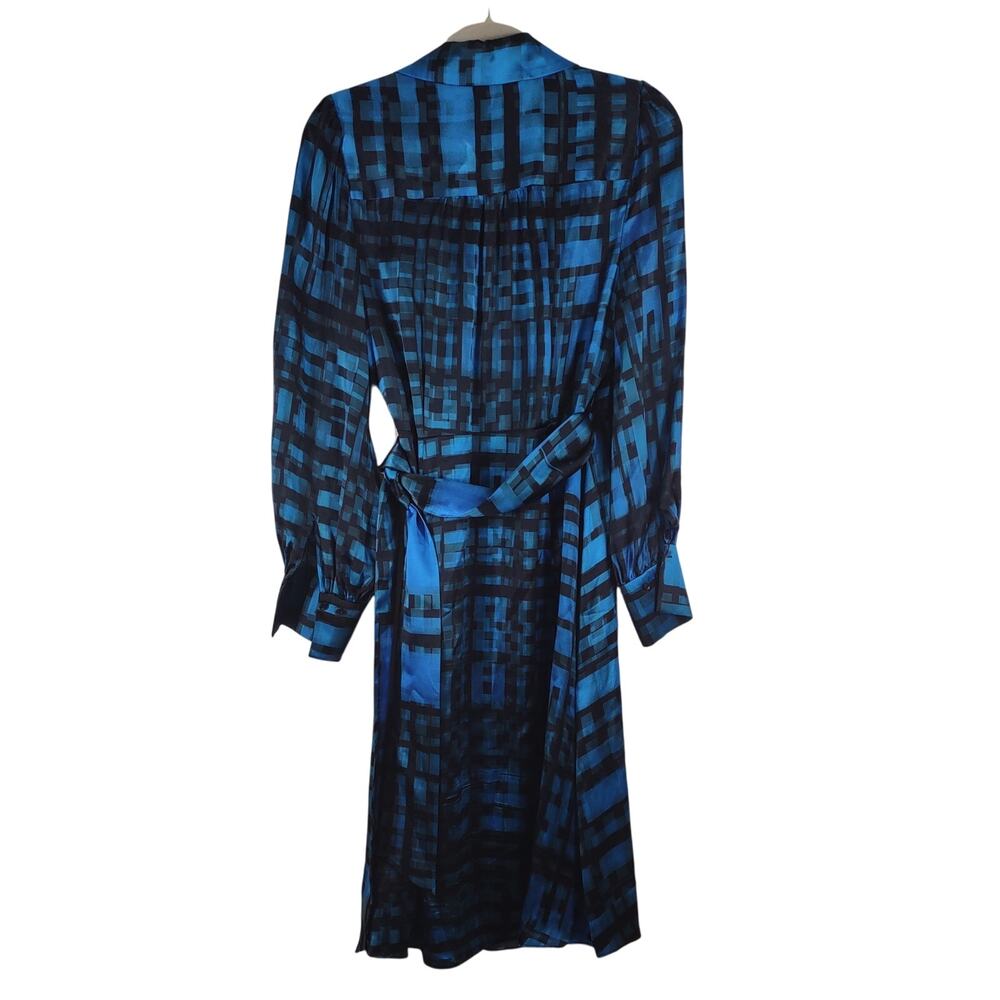Elie Tahari Silk Wrap Patterned Dress, Size 10 - Picture 3 of 10